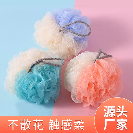 Productos de baño suaves de red de espuma de flor de baño de frotamiento de gran tamaño para el hogar