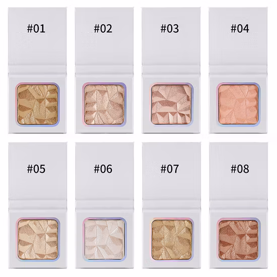 Marca de fábrica grande del OEM Cosméticos de calidad Maquillaje Bronceador Paleta de sombras de ojos Maquillaje Resaltador facial