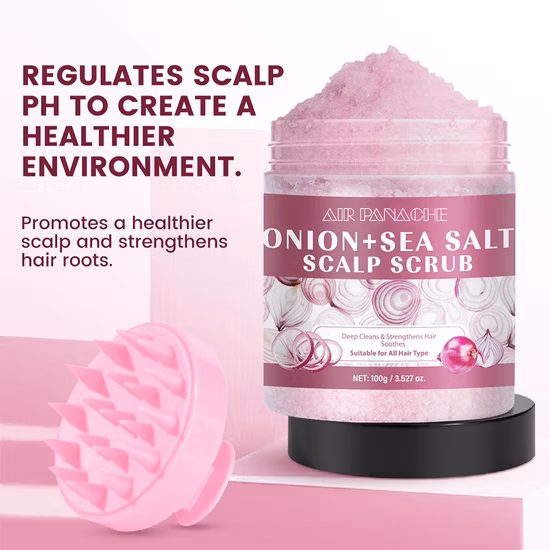 Cuidado nutritivo del cabello Exfoliante limpiador de sal marina para el cuero cabelludo